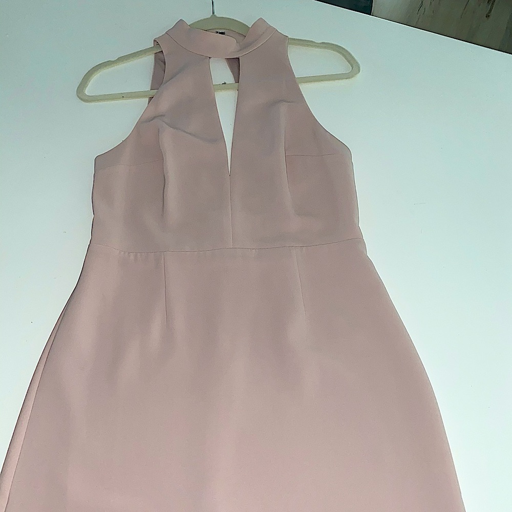 Express Mock Neck Keyhole Lace back dress
